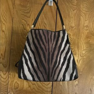 Coach Zebra Print Shoulder Bag